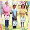 3 Pcs Easter Basket with Handle Soft Plush Empty Bunny Basket for Easter Eggs Treats Candy Gifts